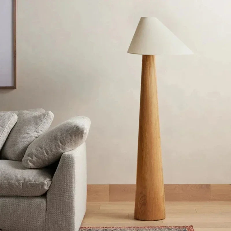 Floor Lamp - Japanese Wabi-sabi Retro Natural Wood Fabric Shade LED Light SW-36210234 - SWEET-LIGHTS