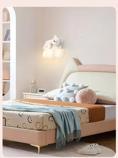 Children Lighting - White Clouds Bear Wall Lamps LED Children's Room Lamp Modern Warm Decor SW-36210345 - SWEET-LIGHTS
