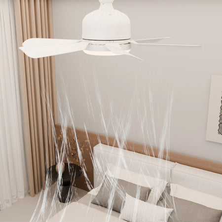 Fans - Smart Remote Controlled E27 Ceiling Fan Light with Timer SW-36210347 - SWEET-LIGHTS