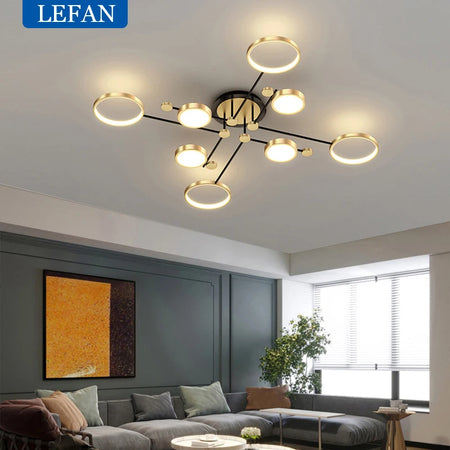 Ceiling Light - Modern LED Chandelier Gold Frame Indoor SW-36210347 - SWEET-LIGHTS