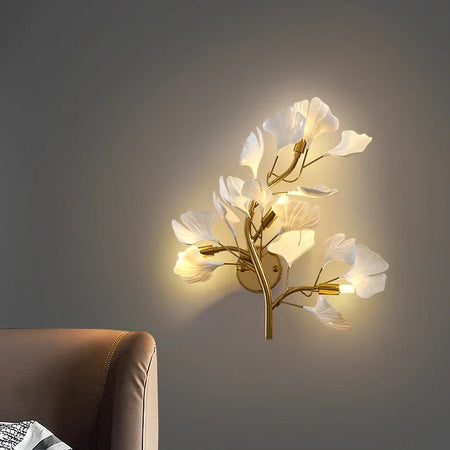 Wall Light - Creative Foyer Nordic Bedroom Ginkgo Leaf Lamp SW-36210234 - SWEET-LIGHTS