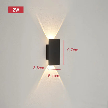 Outdoor Light - Waterproof Aluminum Wall Lamp 18W LED Black SW-36210578 - SWEET-LIGHTS