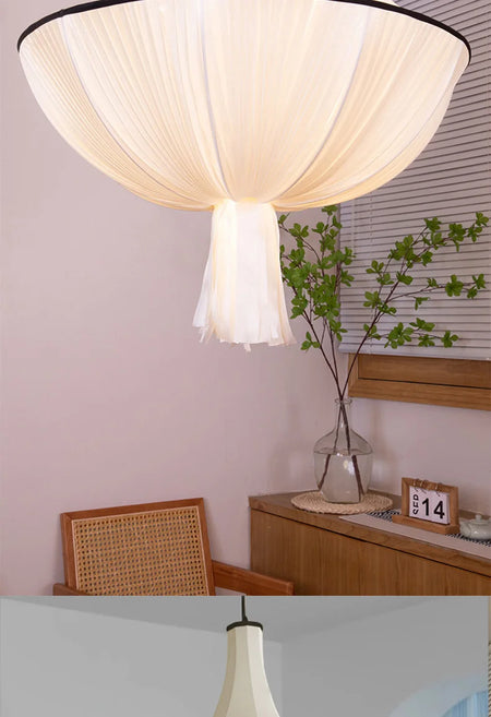 Pendant Light - Japanese Retro Wabi Sabi Cloth Chandelier Home Pendant Lights Room Decor SW-36210578 - SWEET-LIGHTS
