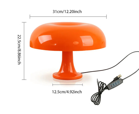 Table Lamp - Mushroom Touch Sensor Dimming LED Night Light Orange SW-36210345 - SWEET-LIGHTS