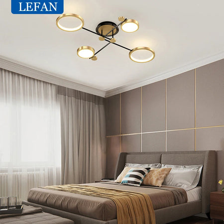 Ceiling Light - Modern LED Chandelier Gold Frame Indoor SW-36210347 - SWEET-LIGHTS