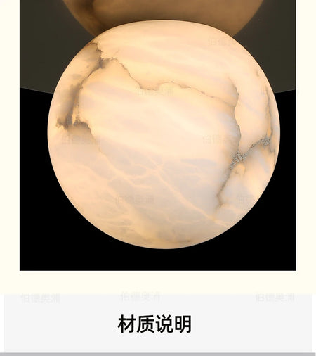 Pendant Light - Natural Marble Ceiling Lamp for Dining Room SW-36210345 - SWEET-LIGHTS