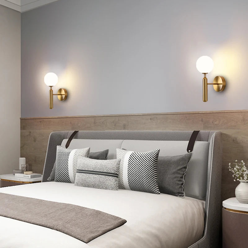 Wall Light - Interior LED Wall Lamps Wall Lighting Fixtures for Bedroom Living Room Indoor Frosted Glass Ball Sconce SW-36210458 - SWEET-LIGHTS