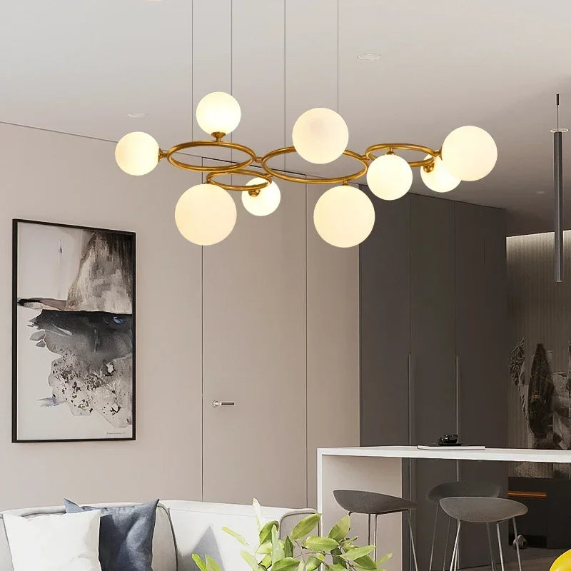 Pendant Light - Magic Beans Chandelier Smoke Grey Glass SW-36210789 - SWEET-LIGHTS