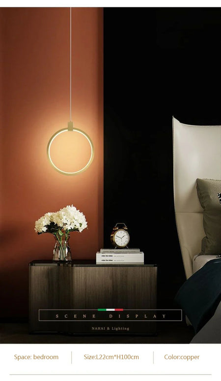 Pendant Light - Modern LED Black Gold Circular Chandelier SW-36210789 - SWEET-LIGHTS