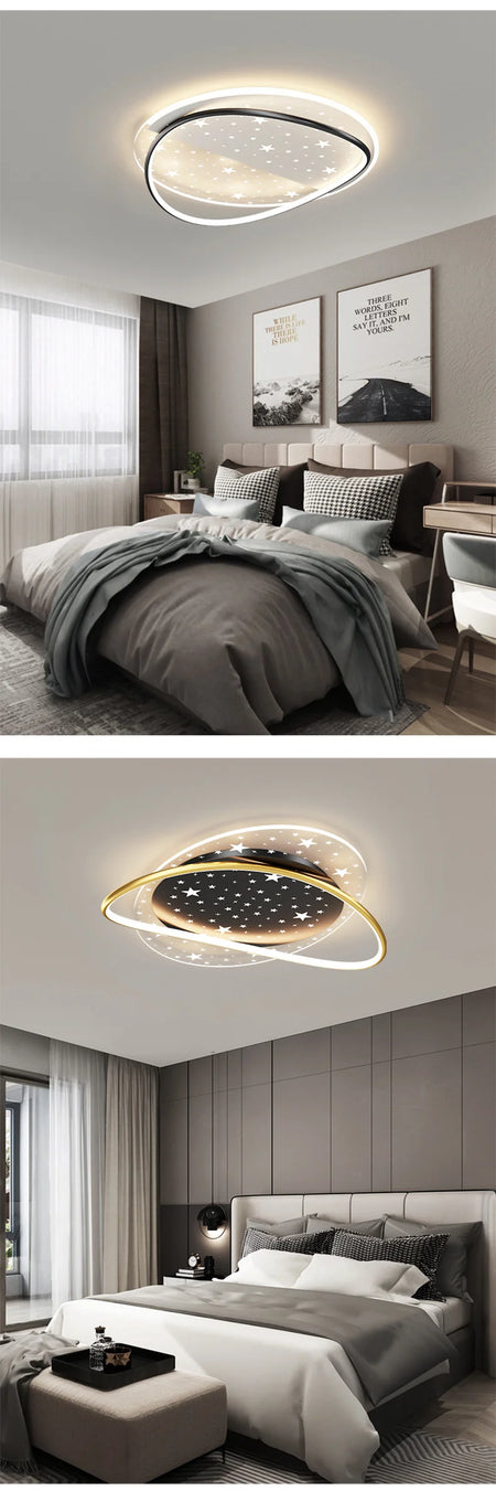 Ceiling Light - New Modern LED Black/Gold with Remote Control SW-36210678 - SWEET-LIGHTS