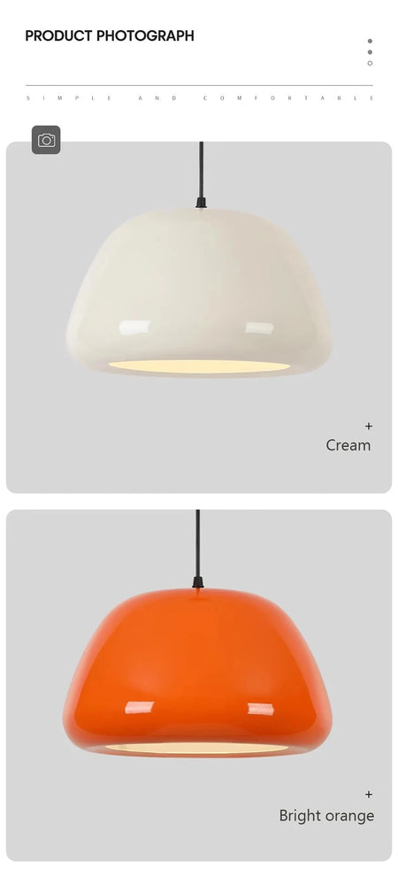 Pendant Light - Nordic LED Macaron Fixture Carbon Steel White Dark Green Orange for Restaurant Living Rooms SW-36210724 - SWEET-LIGHTS