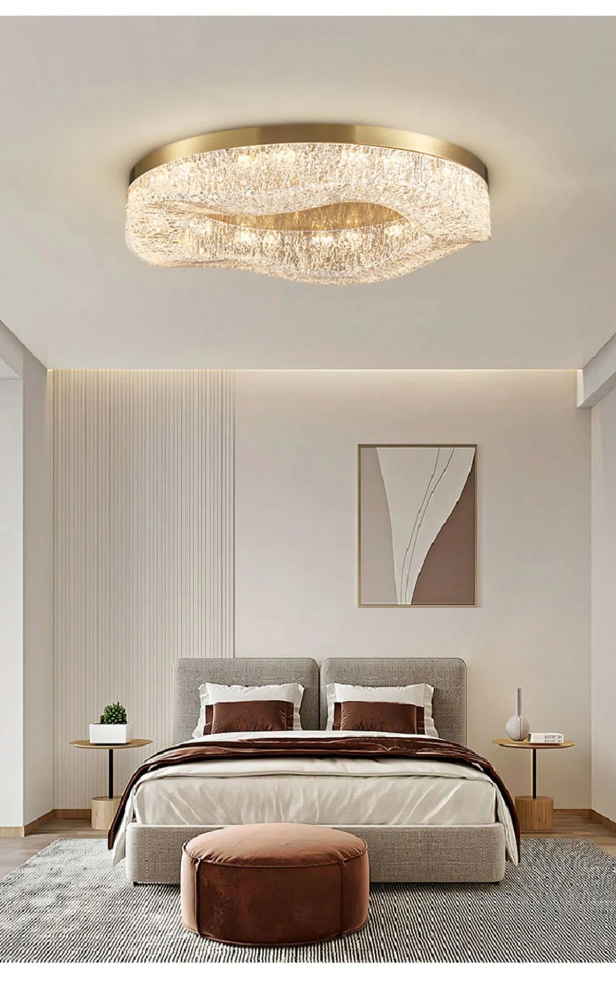 Ceiling Light - AiPaiTe Gold Rounded Copper Chandelier SW-36210579 - SWEET-LIGHTS