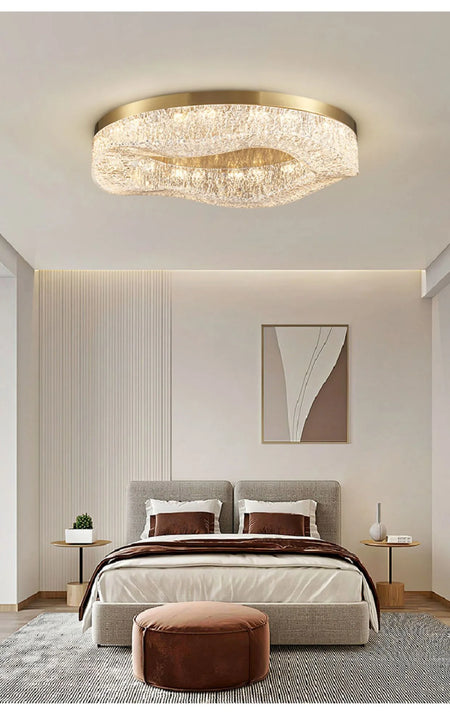 Ceiling Light - AiPaiTe Gold Rounded Copper Chandelier SW-36210579 - SWEET-LIGHTS