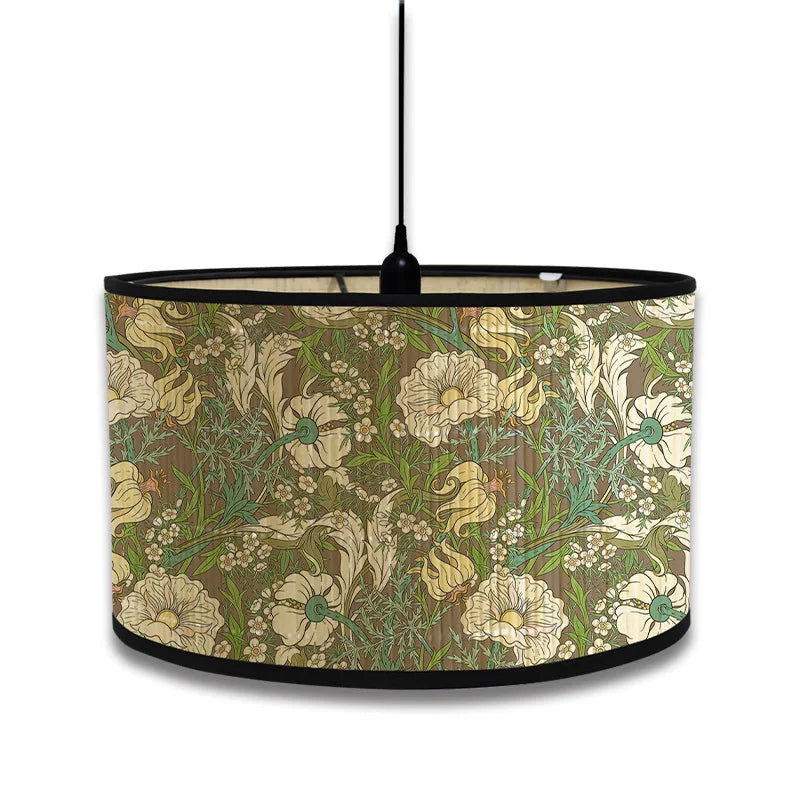 Lampshade - Nordic Style Green Plant Pattern Bamboo Art SW-36210457 - SWEET-LIGHTS