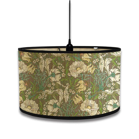 Lampshade - Nordic Style Green Plant Pattern Bamboo Art SW-36210457 - SWEET-LIGHTS