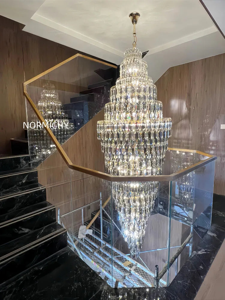 Chandelier - Duplex Building Villa Living Room Crystal Lamp SW-36210457 - SWEET-LIGHTS