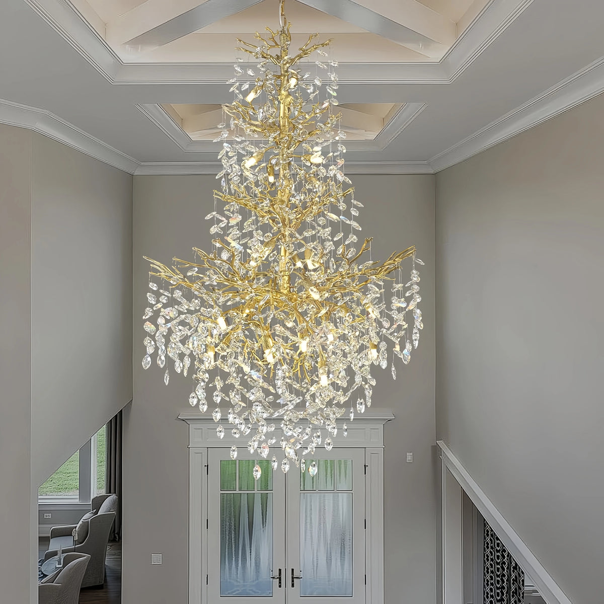Chandelier - Luxury Modern Crystal Ceiling Lighting for High Ceilings SW-36210478 - SWEET-LIGHTS