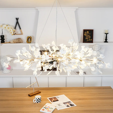 Chandelier - Nordic Modern Long Ginko Leaf Pendant Light for Living Room Dining Room Bedroom Kitchen SW-36210478 - SWEET-LIGHTS