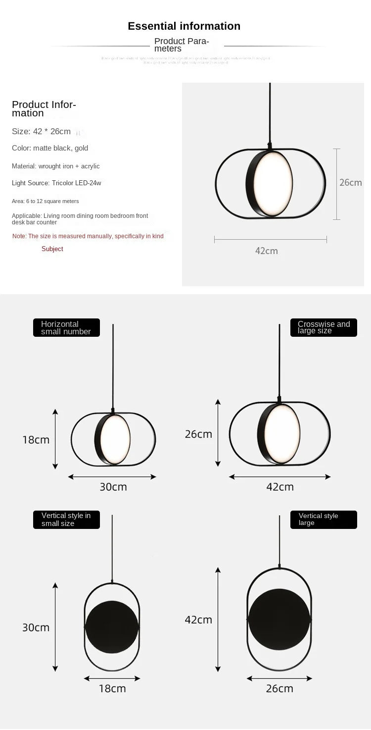 Pendant Light - Modern LED Rotatable Ceiling Lamp for Bedroom, Living Room, Bathroom Decoration SW-36210345 - SWEET-LIGHTS