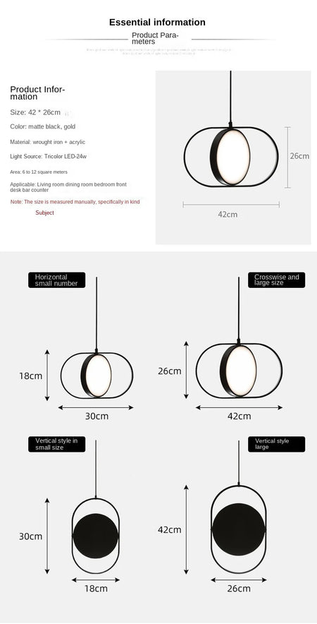 Pendant Light - Modern LED Rotatable Ceiling Lamp for Bedroom, Living Room, Bathroom Decoration SW-36210345 - SWEET-LIGHTS