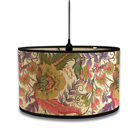 Lampshade - Nordic Style Green Plant Pattern Bamboo Art SW-36210457 - SWEET-LIGHTS