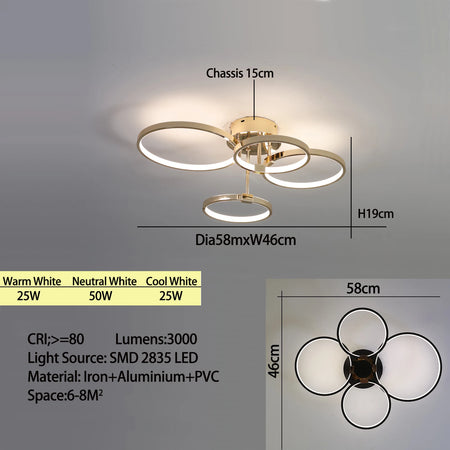 Ceiling Light - Modern Dimmable LED Chandelier with Remote SW-36210789 - SWEET-LIGHTS