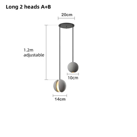 Pendant Light - Minimalist Cement Chandelier Modern Planet Moon Pendant Lights for Bedroom Dining Room Bar SW-36210458 - SWEET-LIGHTS