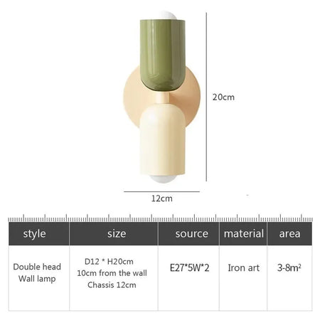 Wall Light - Nordic LED Wall Lamps Modern Minimalist Cream Double Head Lights For Living Room Bedroom Study Fixture SW-36210468 - SWEET-LIGHTS