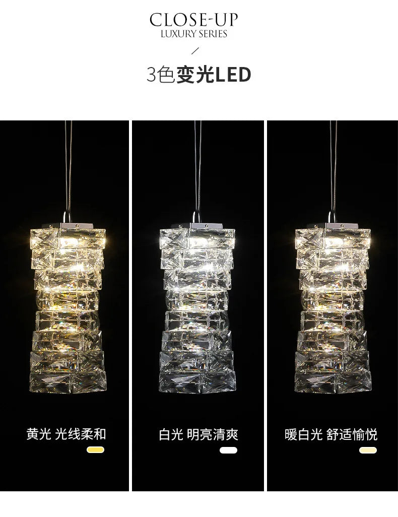 Pendant Light - Modern Strip Led Ceiling Chandelier Luxury Crystal Design Art Lamp SW-36214567 - SWEET-LIGHTS