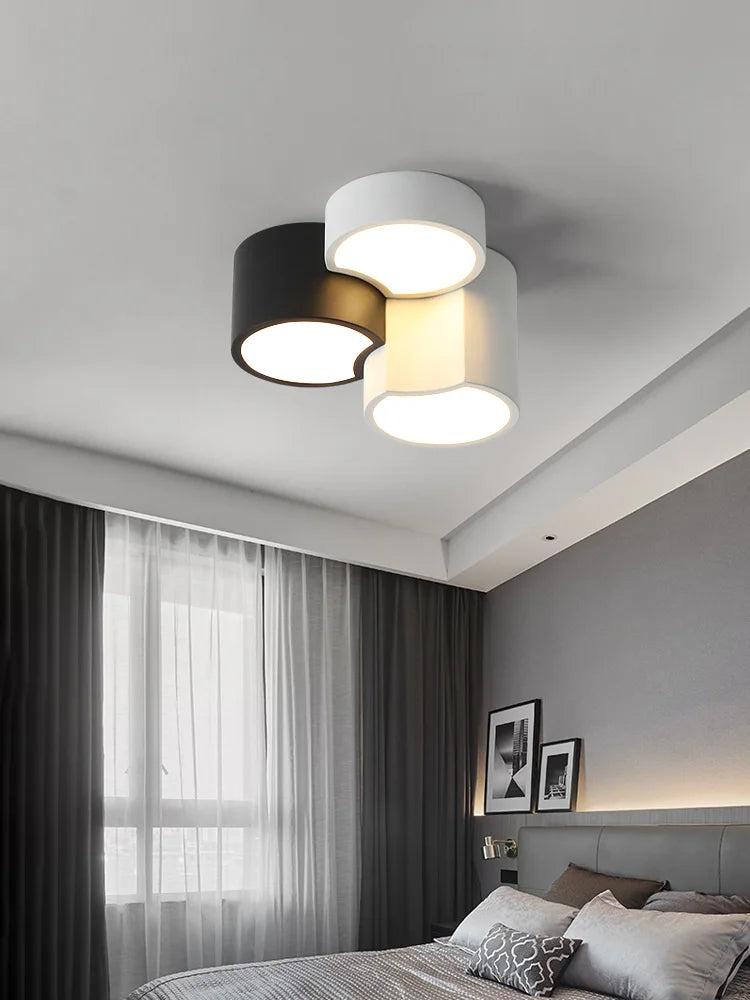 Ceiling Light - Modern Minimalist Geometric Black and White Lamp SW-36214012 - SWEET-LIGHTS