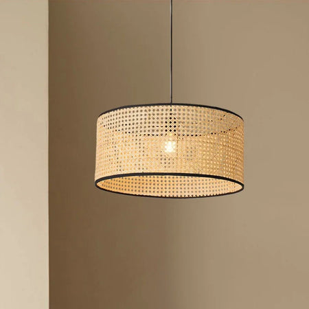 Lampshade - Rattan Hanging Lamp Shade Handwoven Drum Light SW-36210457 - SWEET-LIGHTS