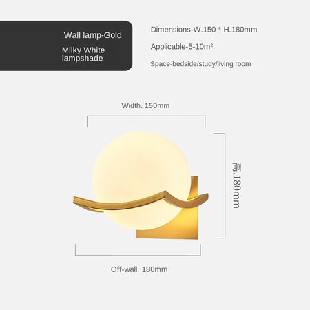 Wall Light - Modern Led Gold Glass Ball Lamp for Indoor Lighting SW-36210347 - SWEET-LIGHTS