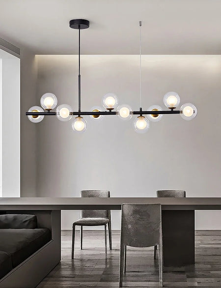 Pendant Light - Modern Long Dining Room Chandelier Glass Ball Lampshade Light Over The Table Kitchen Office Pendant Lamp Home Decor Luminaires SW-36210789 - SWEET-LIGHTS