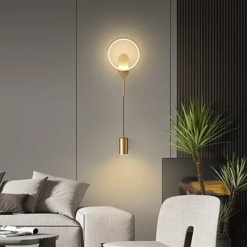 Wall Light - LED Wall Lamp Hallway Aisle Bedroom Sconce Modern Black Gold Fixture SW-36210348 - SWEET-LIGHTS