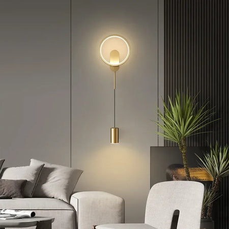 Wall Light - LED Wall Lamp Hallway Aisle Bedroom Sconce Modern Black Gold Fixture SW-36210348 - SWEET-LIGHTS