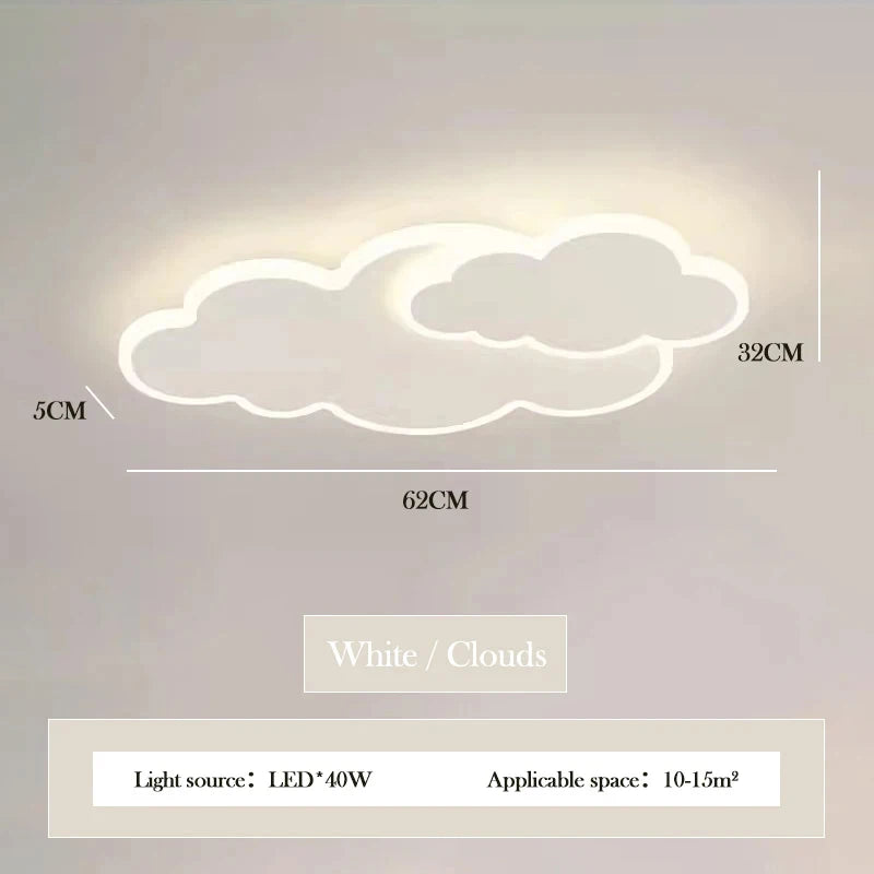 Children Lighting - Creative Cloud Children's Room LED Ceiling Light Modern Bedroom Study Lamp Nordic Designer Fixture SW-36210458 - SWEET-LIGHTS