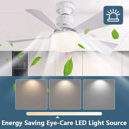 Fans - Smart 2 In 1 Ceiling Fan With Remote Control Energy-saving Lighting E27 SW-36210345 - SWEET-LIGHTS