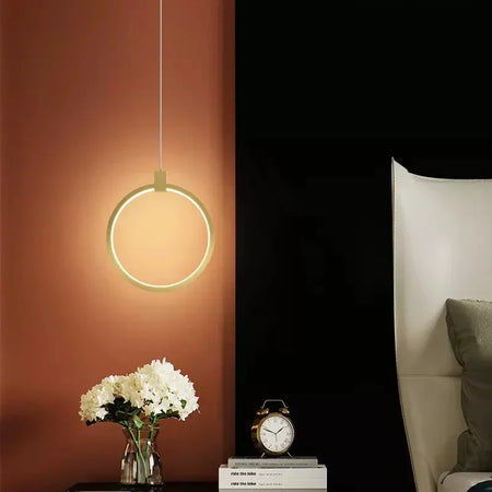 Pendant Light - Modern LED Black Gold Circular Chandelier SW-36210789 - SWEET-LIGHTS