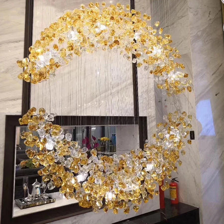 Pendant Light - Black Art Crystal Chandelier LED Luxury Staircase Home Light Fixtures SW-36214567 - SWEET-LIGHTS