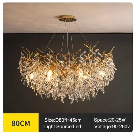 Pendant Light - French Luxury Golden Modern Branch Chandelier SW-36214678 - SWEET-LIGHTS