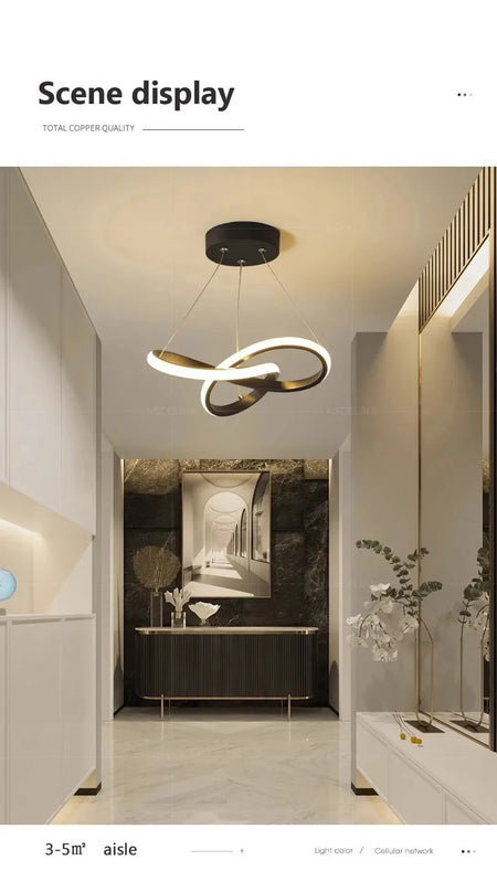 Pendant Light - LED Line Pendant Light Modern 24/30cm Aluminium Hanging Lamps For Indoor Illumination SW-36210567 - SWEET-LIGHTS