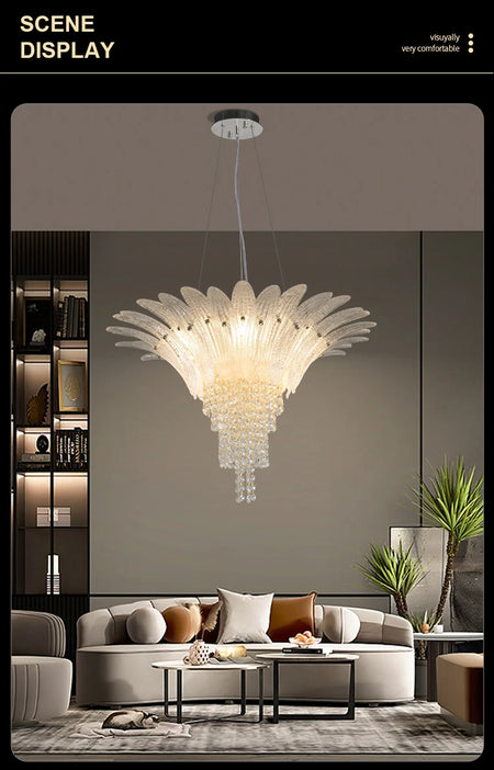 Chandelier - French Designer Crystal Chandelier Adjustable Height SW-36210345 - SWEET-LIGHTS