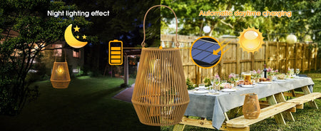 Outdoor Light - 1pcs/2pcs Solar Hand Woven 0.6W Garden Light SW-36210793 - SWEET-LIGHTS