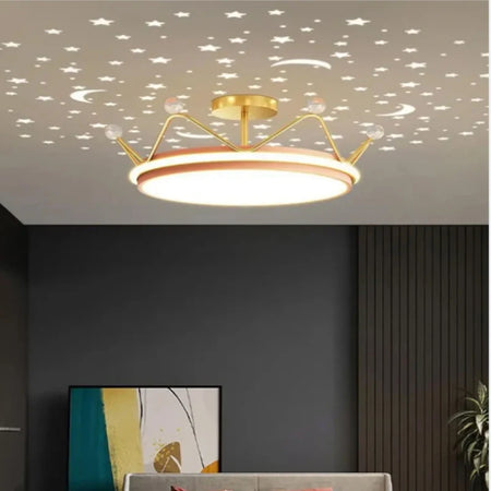 Children Lighting - Crown LED Dimmable Ceiling Chandelier Star And Moon Lamp Pendant Kids Room Decor SW-36210347 - SWEET-LIGHTS