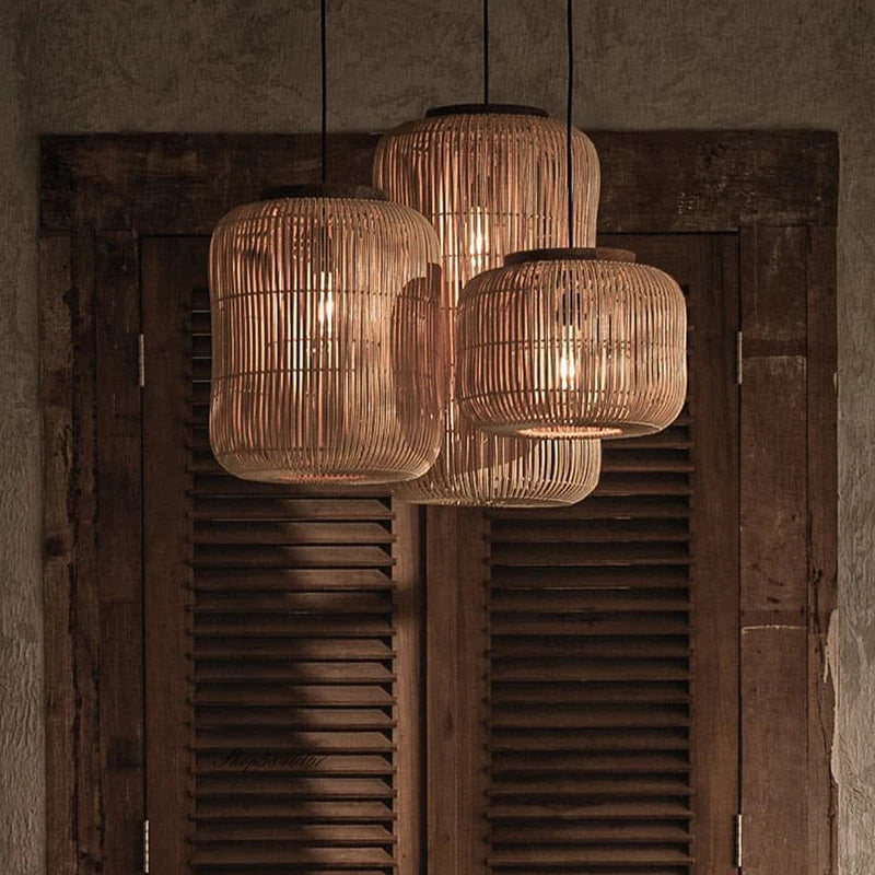 Pendant Light - New Wabi-sabi Style Rattan Hang Lamp SW-36210347 - SWEET-LIGHTS