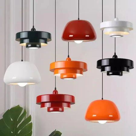 Pendant Light - Nordic LED Macaron Fixture Carbon Steel White Dark Green Orange for Restaurant Living Rooms SW-36210724 - SWEET-LIGHTS