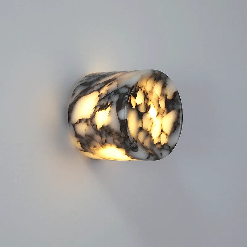 Wall Light - Cylindrical Marble Natural Stone Wall Lamp LED Sconce SW-36210456 - SWEET-LIGHTS