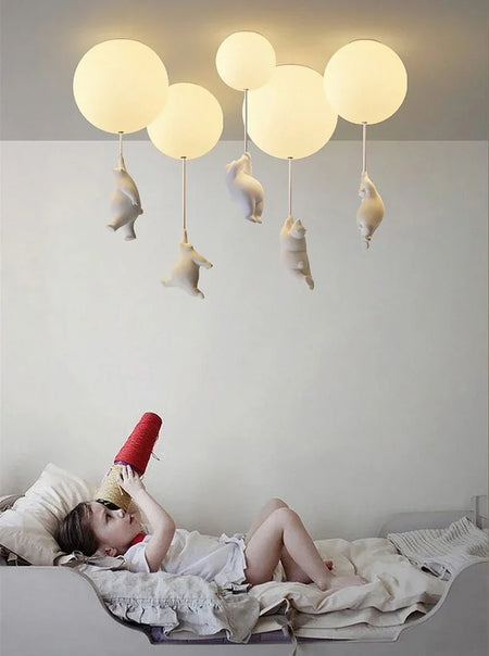 Children Lighting - Designer Polar Bear Pendant Chandelier LED Lamp SW-36210123 - SWEET-LIGHTS