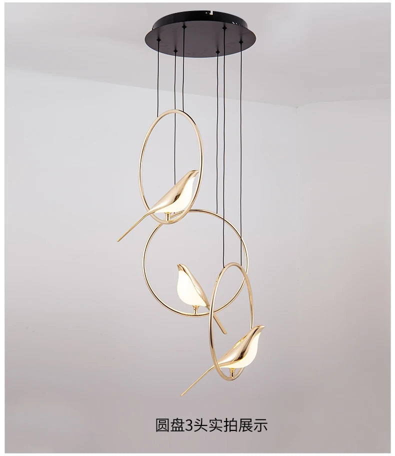 Pendant Light - BUNNY Nordic Postmodern Round LED Bird Light SW-36210789 - SWEET-LIGHTS