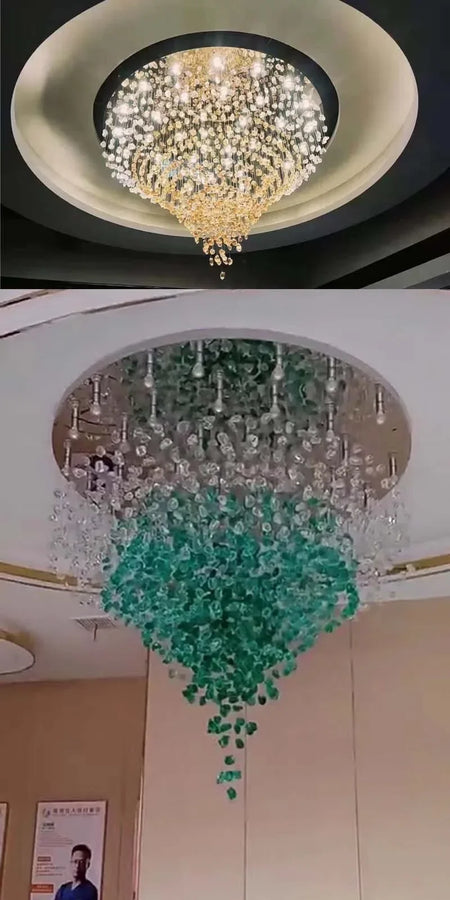 Chandelier - Large Luxury Cristal Lighting Fixtures Modern Stone Crystal LED Chandelier For Living Room Indoor Decor SW-36210347 - SWEET-LIGHTS